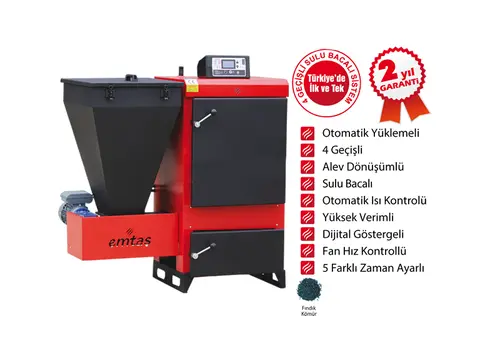 4 Geçişli Otomatik Yüklemeli Katı Yakıtlı Kat Kaloriferi